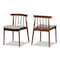 Baxton Studio Wyatt Mid-Century Modern Walnut Wood Dining Chair, PK2 142-8021 - alternate 1